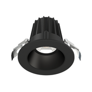Lotus JXL-COB02-R09W 2" 9W LED Round Economy Recessed Downlight, 5CCT Selectable - Smooth Black/Black