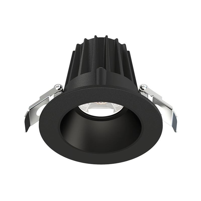 Lotus JXL-COB02-R09W 2" 9W LED Round Economy Recessed Downlight, 5CCT Selectable - Smooth Black/Black