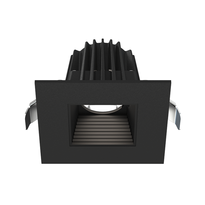 Lotus JXL-COB02-S09W 2" 9W LED Square Economy Recessed Downlight, 5CCT Selectable - Baffle Black/Black