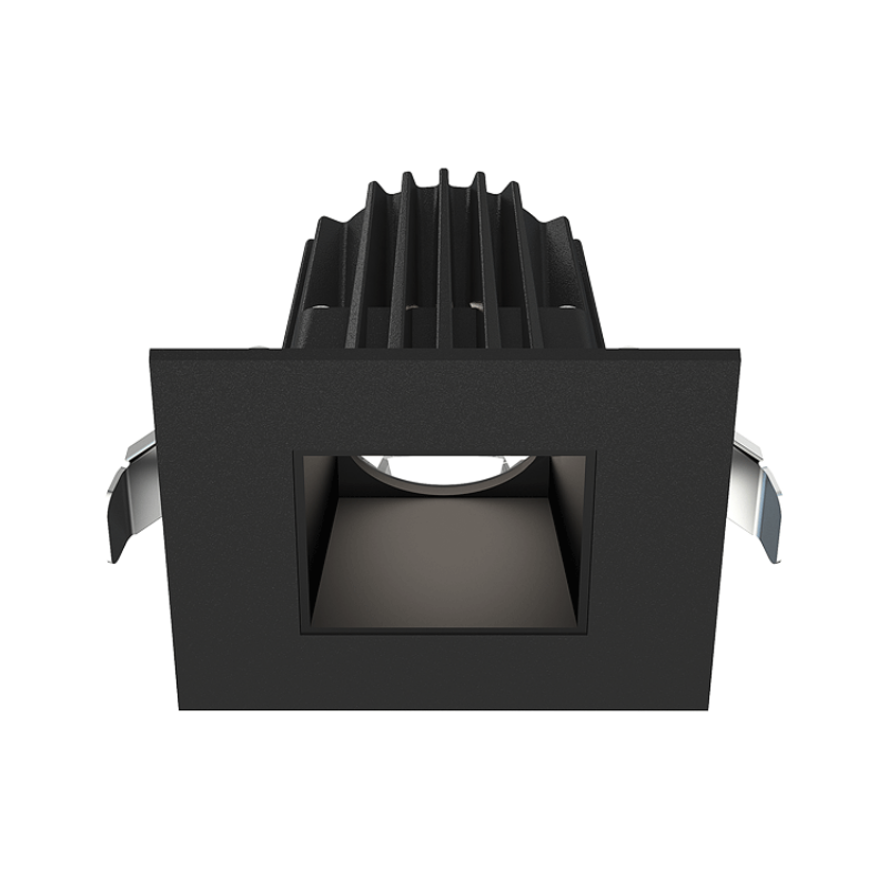 Lotus JXL-COB02-S09W 2" 9W LED Square Economy Recessed Downlight, 5CCT Selectable - Smooth Black/Black