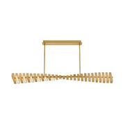 Fredrick Ramond FR42456 Stitch 14-lt 59" LED Linear Chandelier - Lacquered Brass