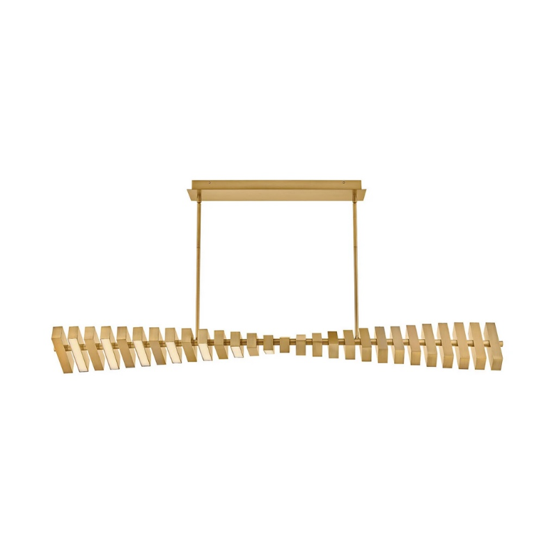 Fredrick Ramond FR42456 Stitch 14-lt 59" LED Linear Chandelier - Lacquered Brass
