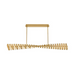 Fredrick Ramond FR42456 Stitch 14-lt 59" LED Linear Chandelier - Lacquered Brass