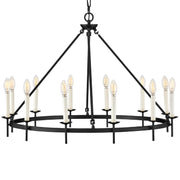 Hinkley 47476 Copley 12-lt 36" LED Chandelier - Black