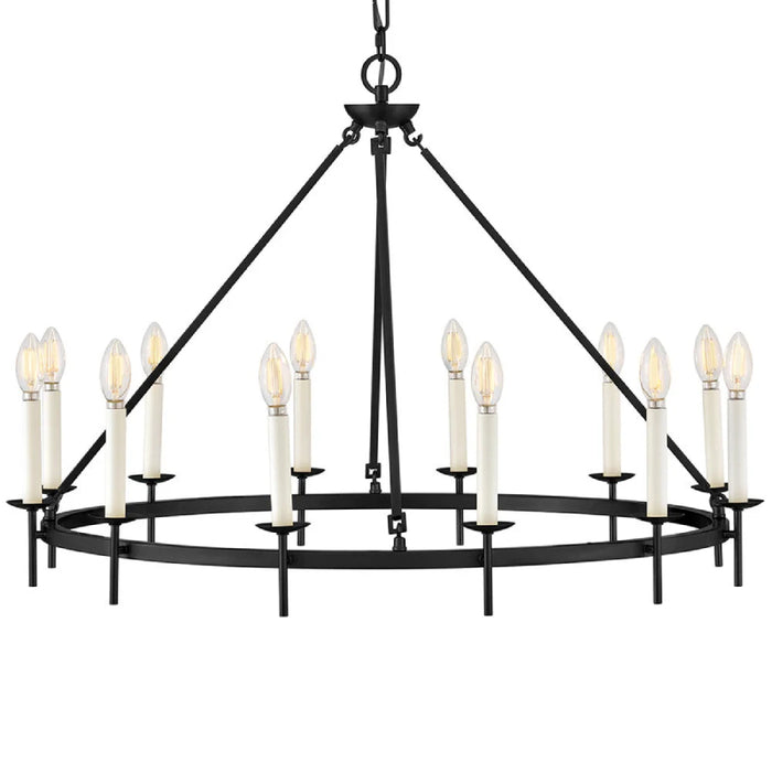 Hinkley 47476 Copley 12-lt 36" LED Chandelier - Black