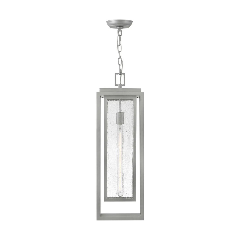 Hinkley 1006 Republic 1-lt 9" LED Hanging Lantern - Satin Nickel