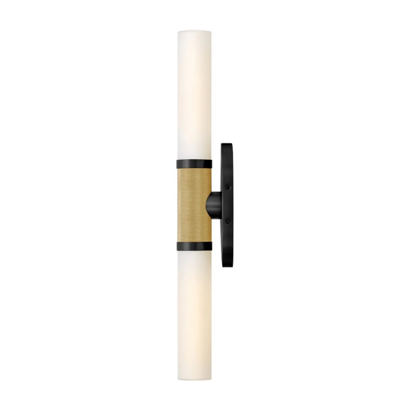 Hinkley 56882 Thayer 2-lt 25" Tall LED Wall Sconce - Lacquered Brass with Black accents