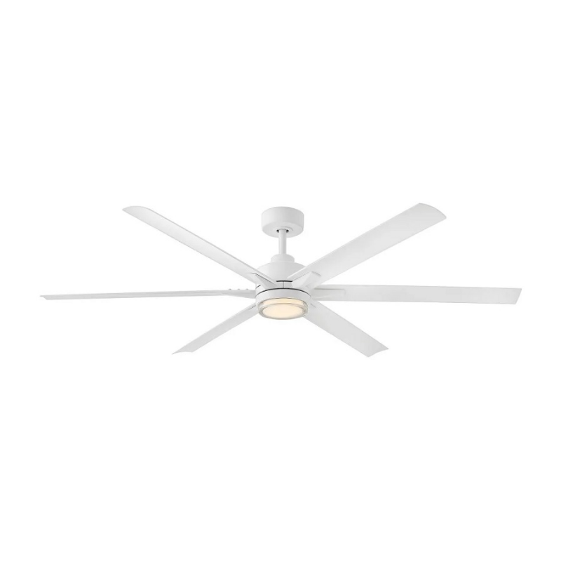 Hinkley 910566 Valor 66" Outdoor Smart Ceiling Fan with LED Light Kit - Matte White