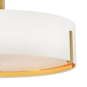 Hinkley 47573 Halle 4-lt 20" LED Semi-Flush Mount - Lacquered Brass