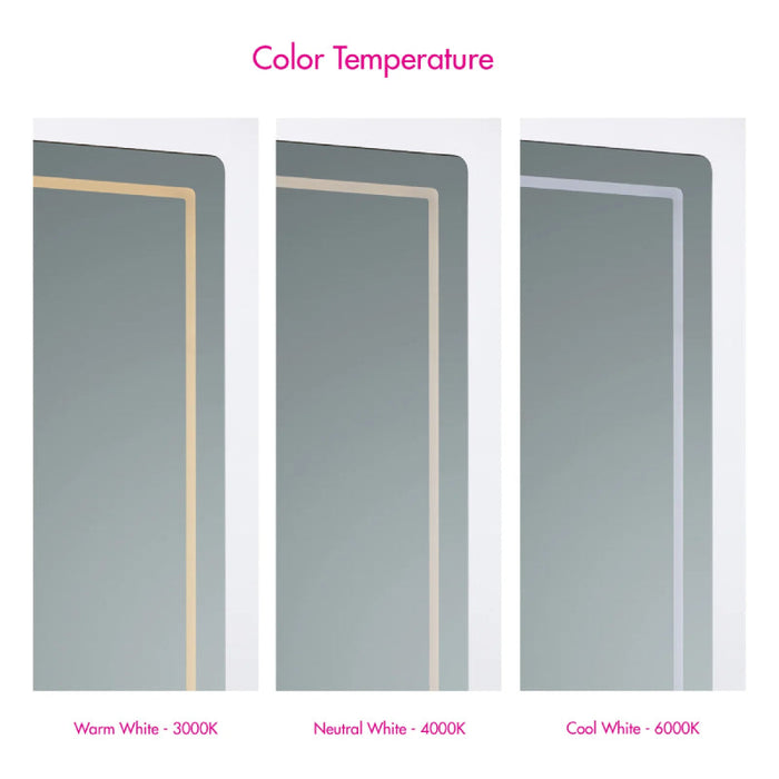 Oxygen 3-0404 Compact 48 x 48 LED Mirror, CCT Selectable