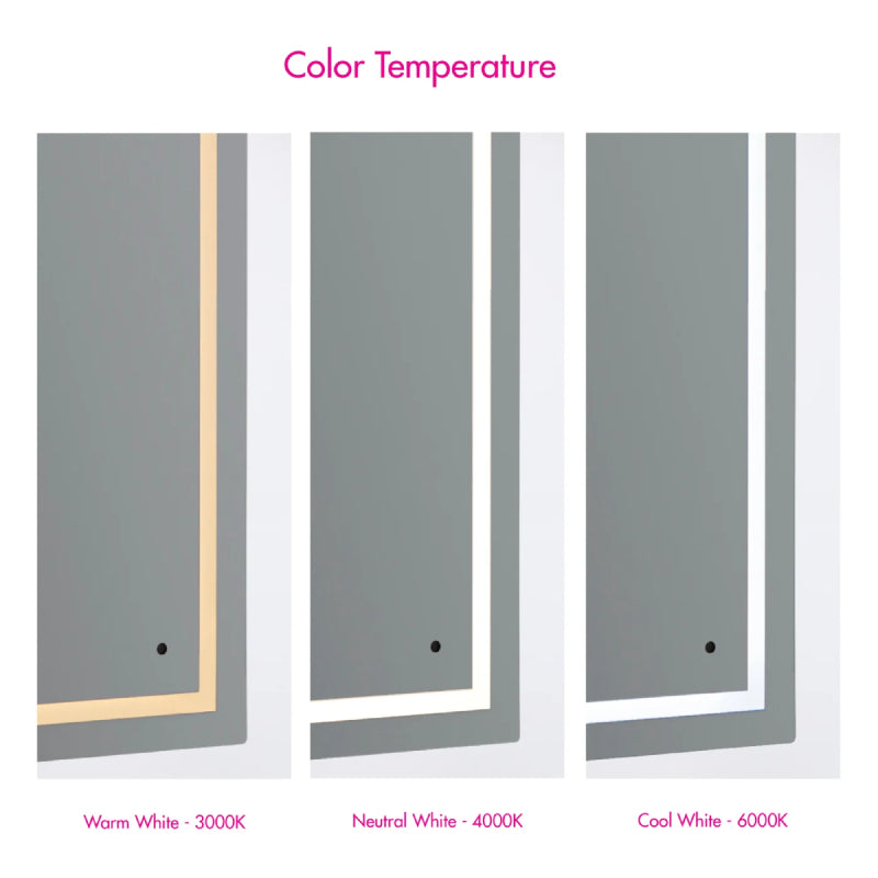 Oxygen 3-0503 Track 36 x 24 LED Mirror, CCT Selectable