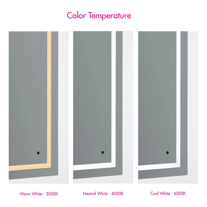 Oxygen 3-0502 Track 24 x 36 LED Mirror, CCT Selectable