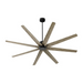 Oxygen 3-108 Fleet 72" Ceiling Fan - Black/Weathered Gray