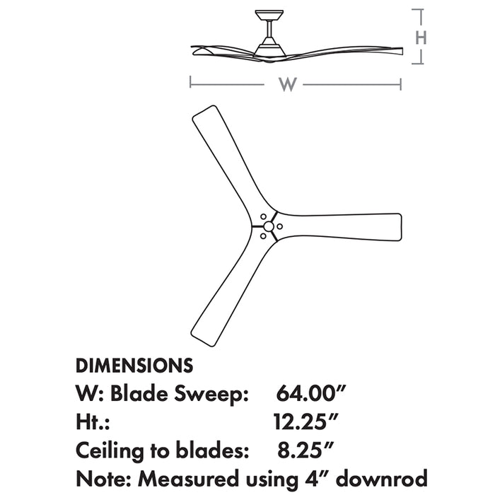 Oxygen 3-120 Mecca 64" Ceiling Fan