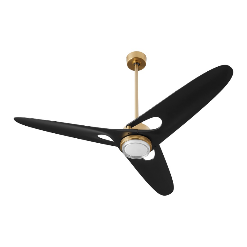 Oxygen 3-132 Apogee 60" Ceiling Fan with LED Light Kit - Aged Brass