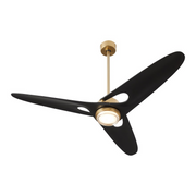 Oxygen 3-132 Apogee 60" Ceiling Fan with LED Light Kit - Aged Brass