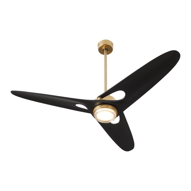 Oxygen 3-132 Apogee 60" Ceiling Fan with LED Light Kit - Aged Brass