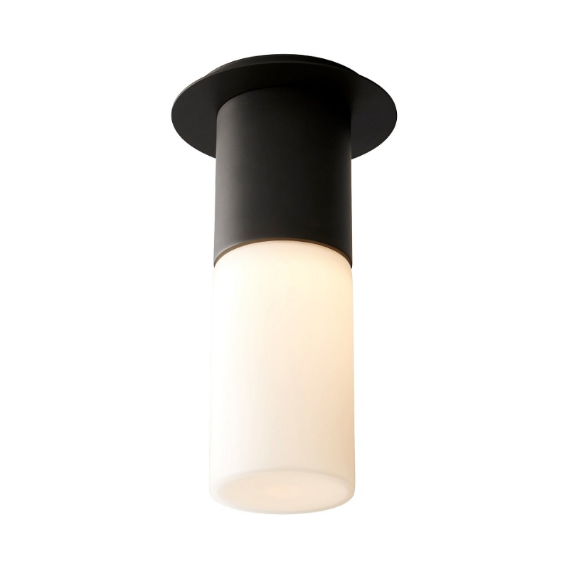 Oxygen 3-309 Pilar 1-lt 4" LED Ceiling Mount - Black/Glass
