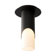 Oxygen 3-353 Ellipse 1-lt 3" LED Ceiling Mount - Black/Glass