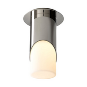 Oxygen 3-354 Ellipse 1-lt 4" LED Ceiling Mount - Polished Nickel/Glass