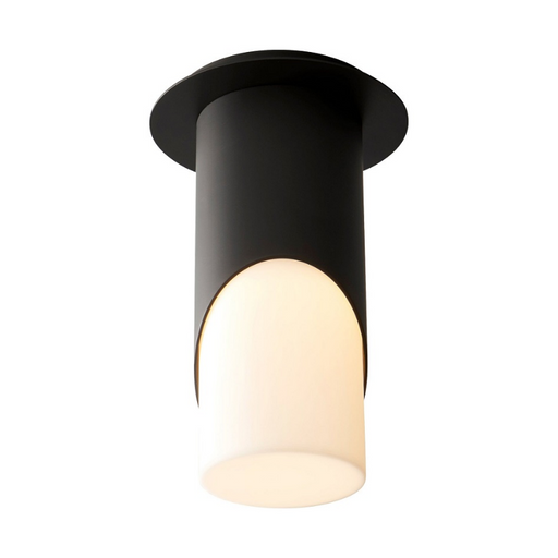 Oxygen 3-354 Ellipse 1-lt 4" LED Ceiling Mount - Black/Acrylic