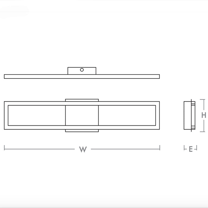 Oxygen 3-5055 Xanni 1-lt 25" LED Vanity, CCT Selectable