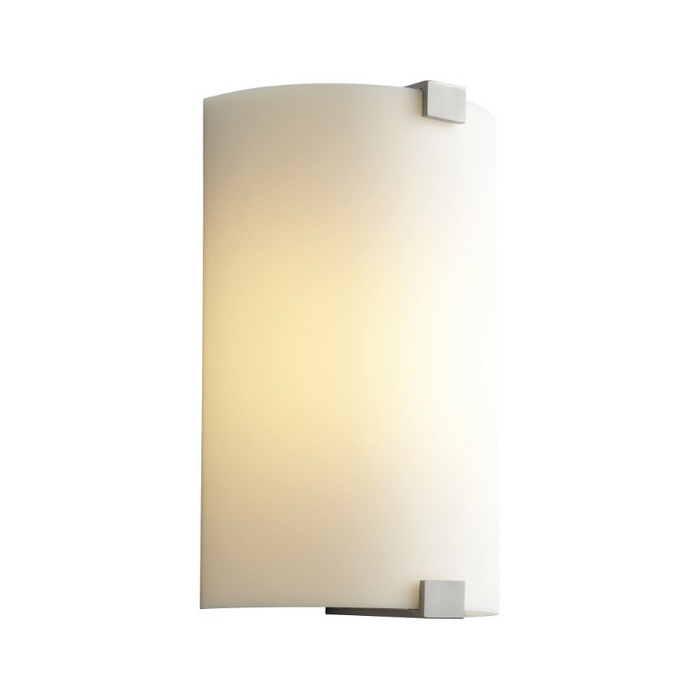Oxygen 3-563 Siren 1-lt 13" Tall LED Wall Sconce - Matte White Acrylic / Satin Nickel