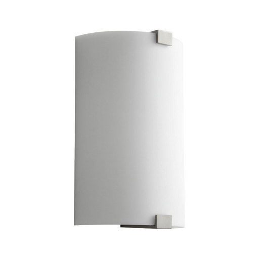 Oxygen 3-563 Siren 1-lt 13" Tall LED Wall Sconce - Matte White Acrylic / Satin Nickel