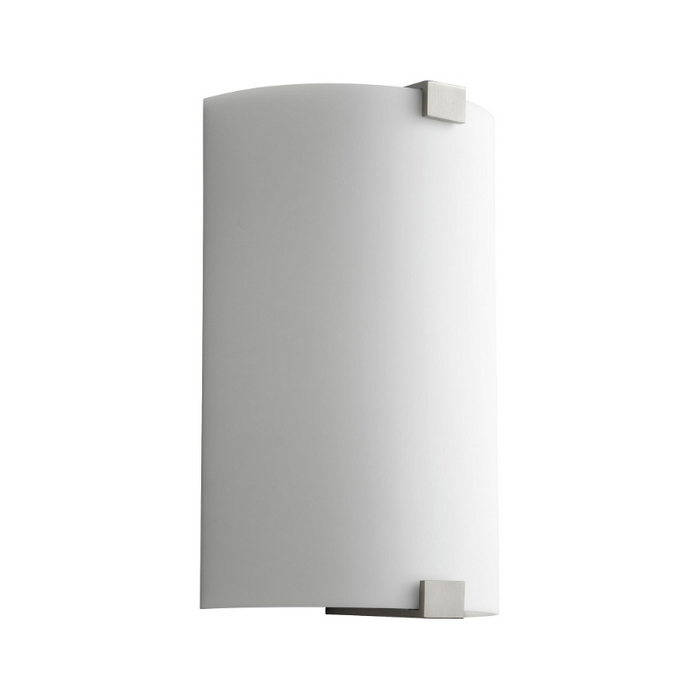 Oxygen 3-563 Siren 1-lt 13" Tall LED Wall Sconce - Matte White Acrylic / Satin Nickel