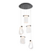 Oxygen 3-6102 Veer 5-lt 20" LED Pendant, CCT Selectable - Black