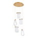 Oxygen 3-6102 Veer 5-lt 20" LED Pendant, CCT Selectable - Aged Brass