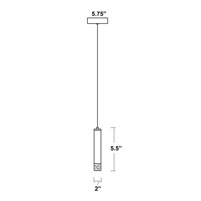 Oxygen 3-6195 Alarum 1-lt 6" LED Pendant, CCT Selectable