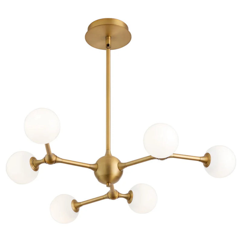 Oxygen 3-646 Orbe 6-lt 30" LED Chandelier, CCT Selectable