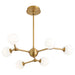 Oxygen 3-646 Orbe 6-lt 30" LED Chandelier, CCT Selectable