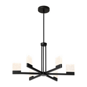 Oxygen 3-650 Gamma 6-lt 30" LED Chandelier, CCT Selectable - Black