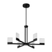Oxygen 3-650 Gamma 6-lt 30" LED Chandelier, CCT Selectable - Black