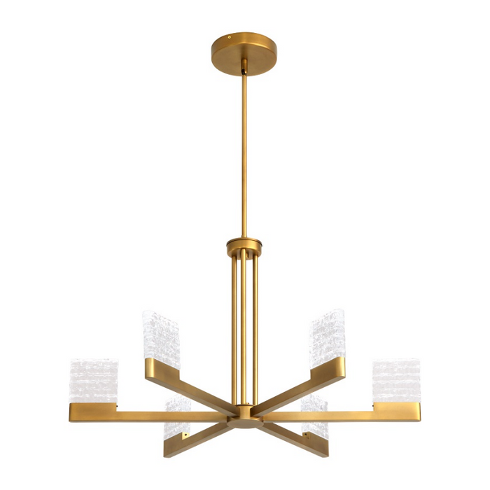 Oxygen 3-650 Gamma 6-lt 30" LED Chandelier, CCT Selectable - Brushed Brass