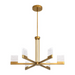 Oxygen 3-650 Gamma 6-lt 30" LED Chandelier, CCT Selectable - Brushed Brass