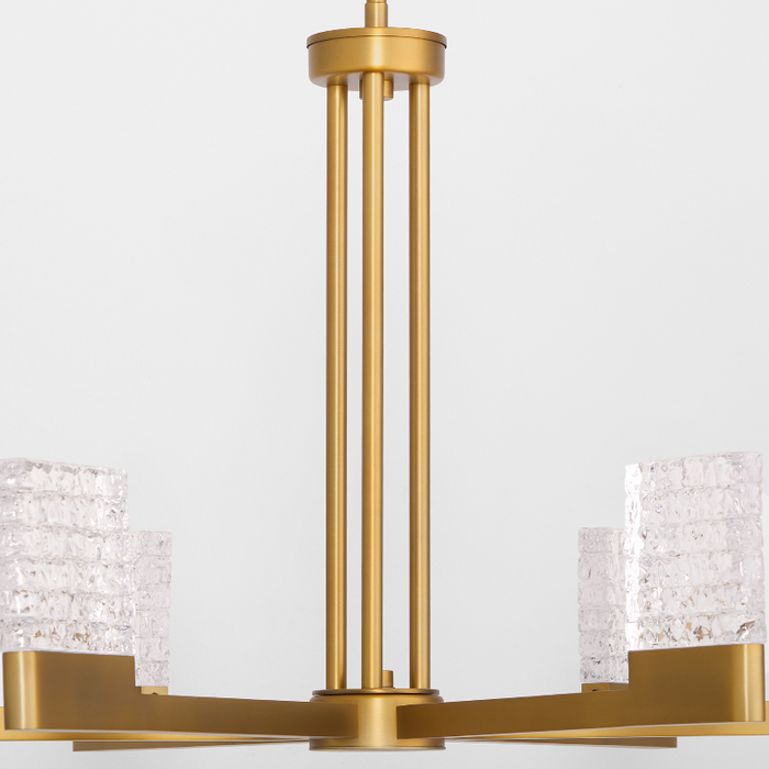 Oxygen 3-650 Gamma 6-lt 30" LED Chandelier, CCT Selectable