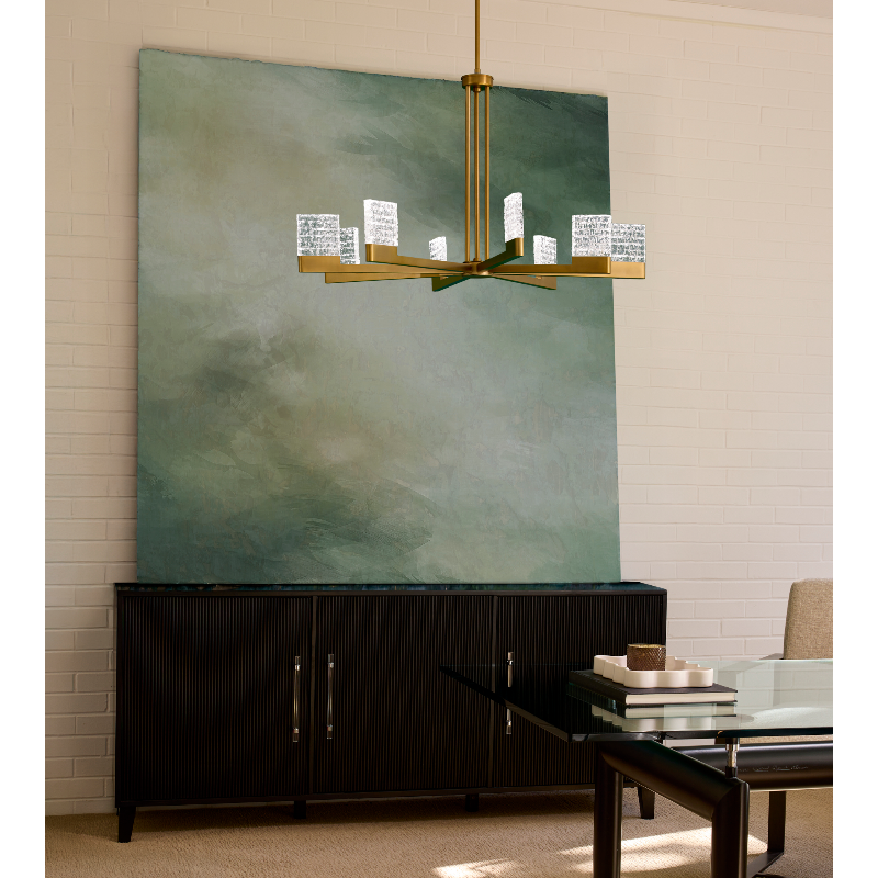 Oxygen 3-650 Gamma 6-lt 30" LED Chandelier, CCT Selectable