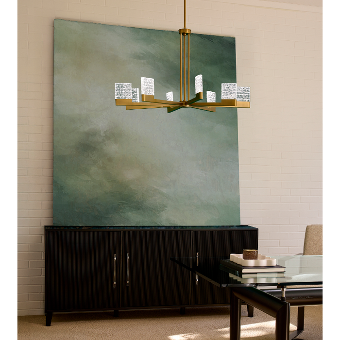Oxygen 3-650 Gamma 6-lt 30" LED Chandelier, CCT Selectable