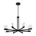 Oxygen 3-651 Gamma 8-lt 36" LED Chandelier, CCT Selectable - Black