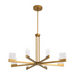 Oxygen 3-651 Gamma 8-lt 36" LED Chandelier, CCT Selectable - Brushed Brass