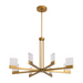 Oxygen 3-651 Gamma 8-lt 36" LED Chandelier, CCT Selectable - Brushed Brass