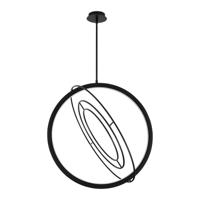 Oxygen 3-658 Galilei 1-lt 29" LED Pendant, CCT Selectable - Black