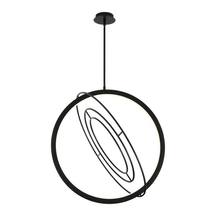 Oxygen 3-658 Galilei 1-lt 29" LED Pendant, CCT Selectable - Black