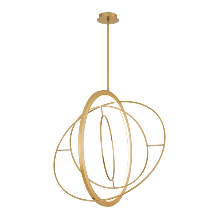 Oxygen 3-658 Galilei 1-lt 29" LED Pendant, CCT Selectable - Aged Brass
