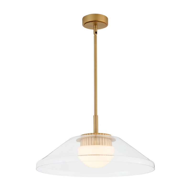 Oxygen 3-659 Eros 1-lt 22" LED Pendant, CCT Selectable - Brushed Brass