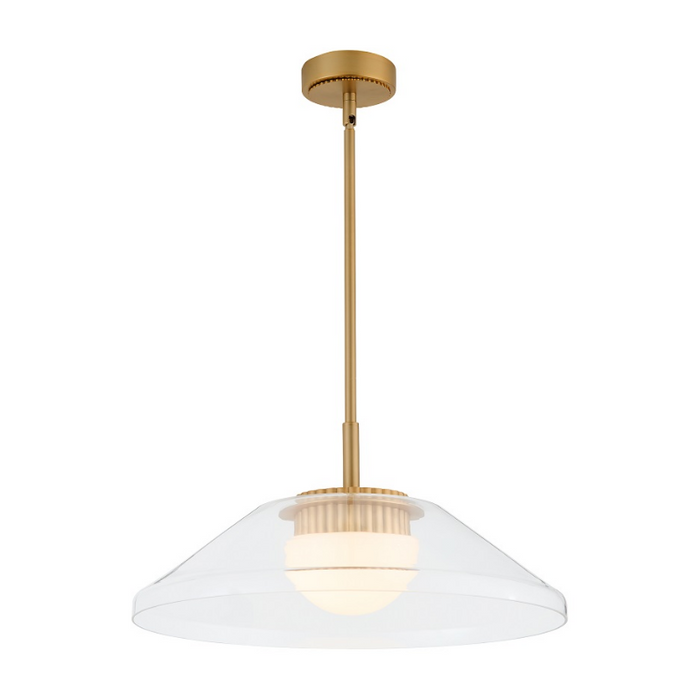 Oxygen 3-659 Eros 1-lt 22" LED Pendant, CCT Selectable - Brushed Brass