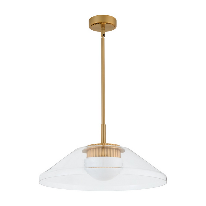 Oxygen 3-659 Eros 1-lt 22" LED Pendant, CCT Selectable - Brushed Brass